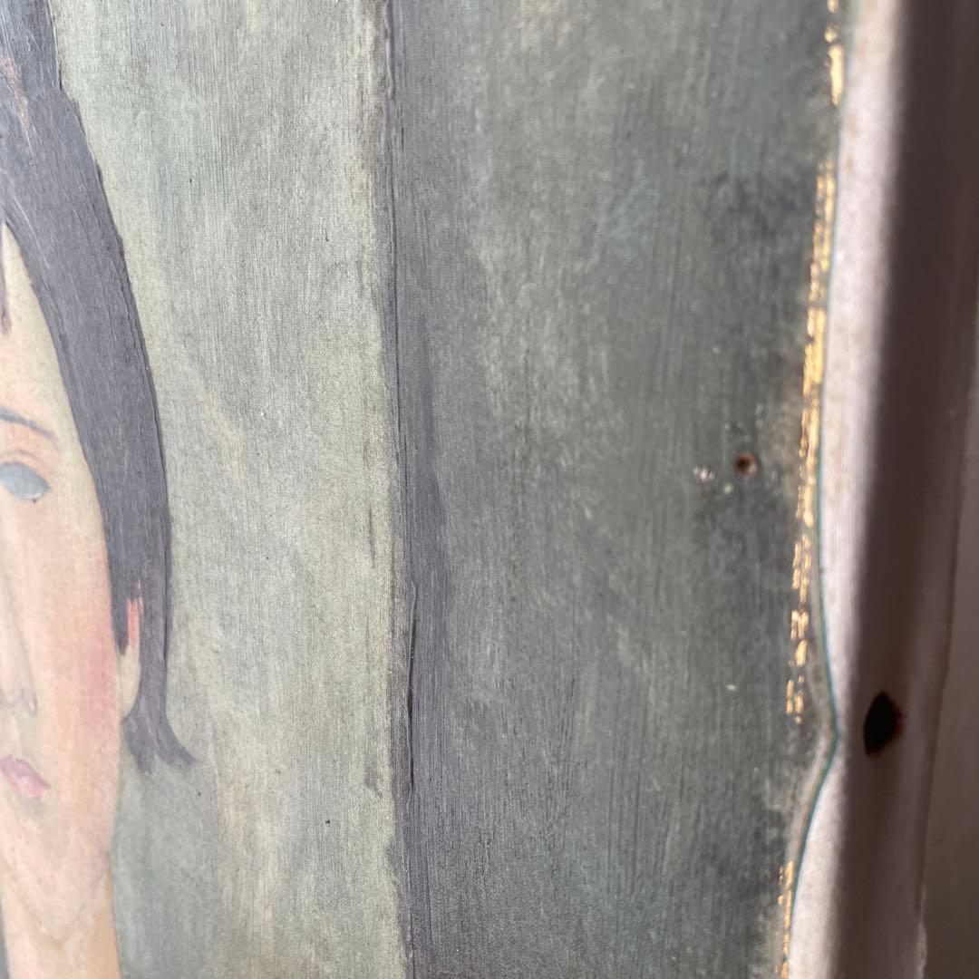 モディリアーニ 女の肖像　キャンバス　木枠　複製画　レプリカ　ヴィンテージ