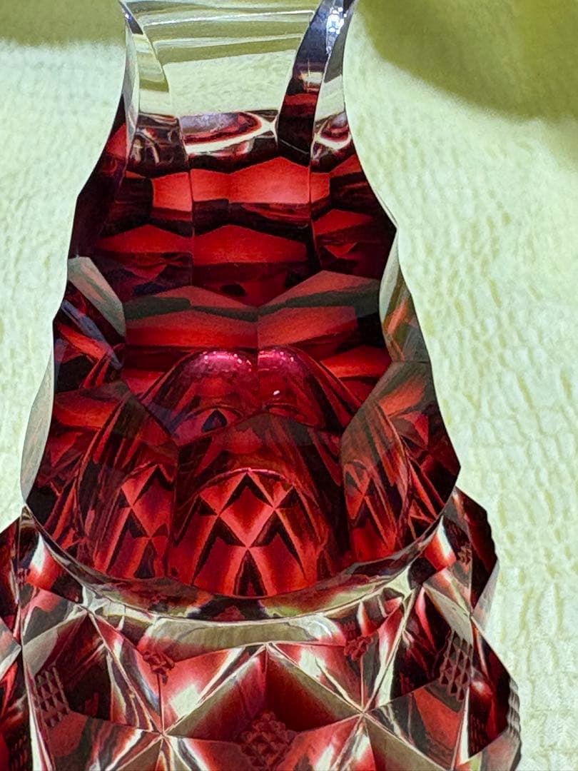 希少】薩摩切子脚付杯 復元島津 ✨ガハハ本舗お宝倉庫市