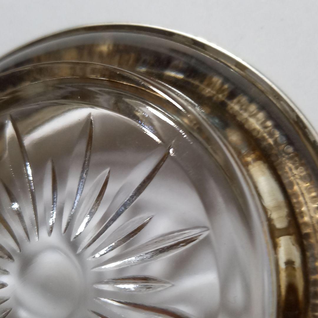 クリスタルガラス製工芸品 直径97.54mm スターリングシルバー