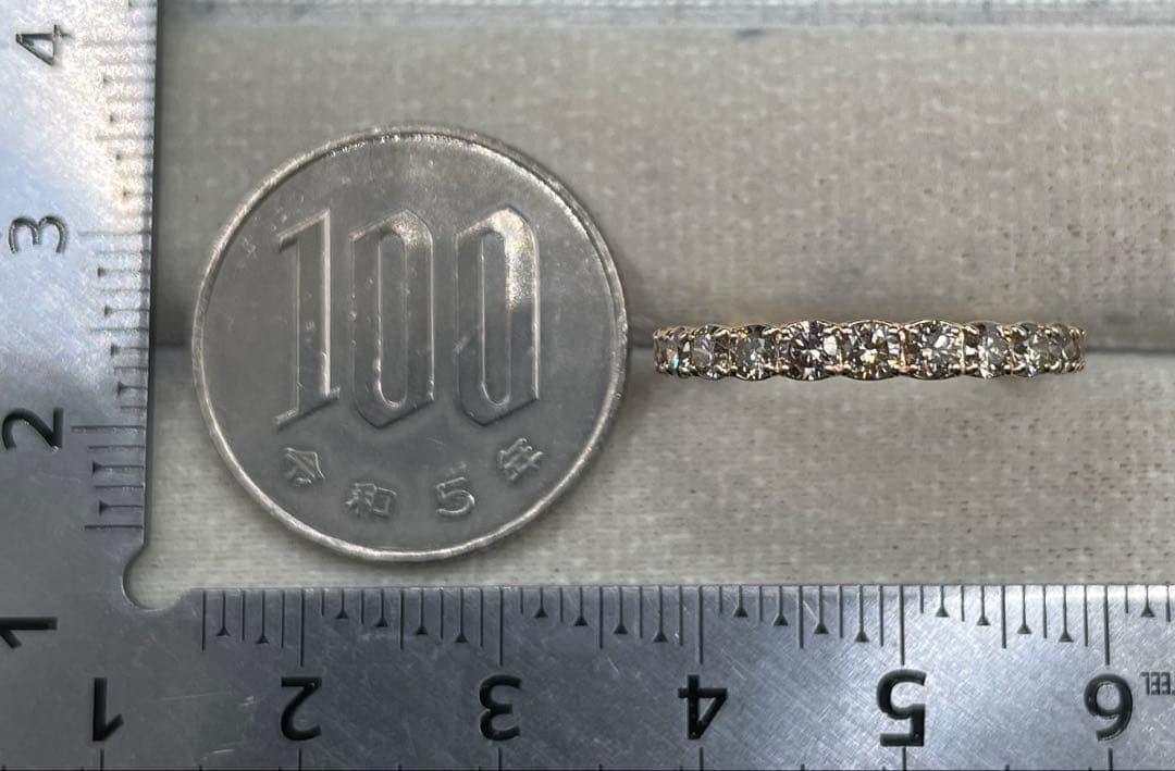 JA5★高級 ダイヤモンド1ct K18PG エタニティ リング