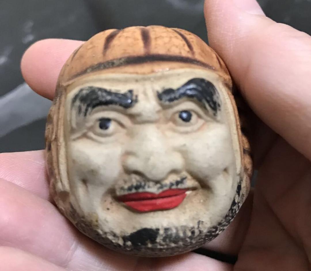 九谷焼 時代盃 KUTANI 金城 工芸品 顔 古董 七福神 おちょこ 骨董