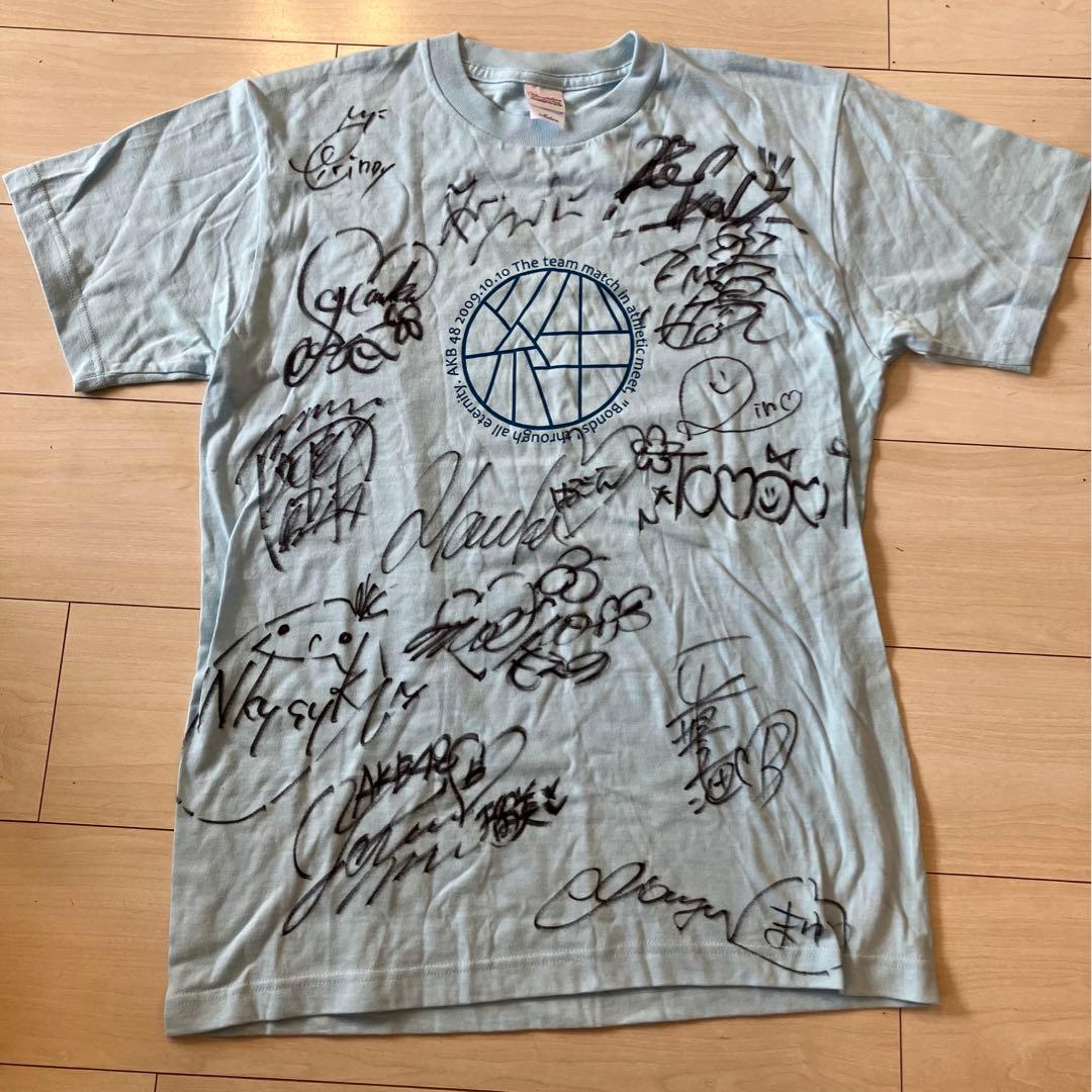 AKB48 直筆サイン入り Tシャツ チームB 渡辺麻友 柏木由紀 指原莉乃