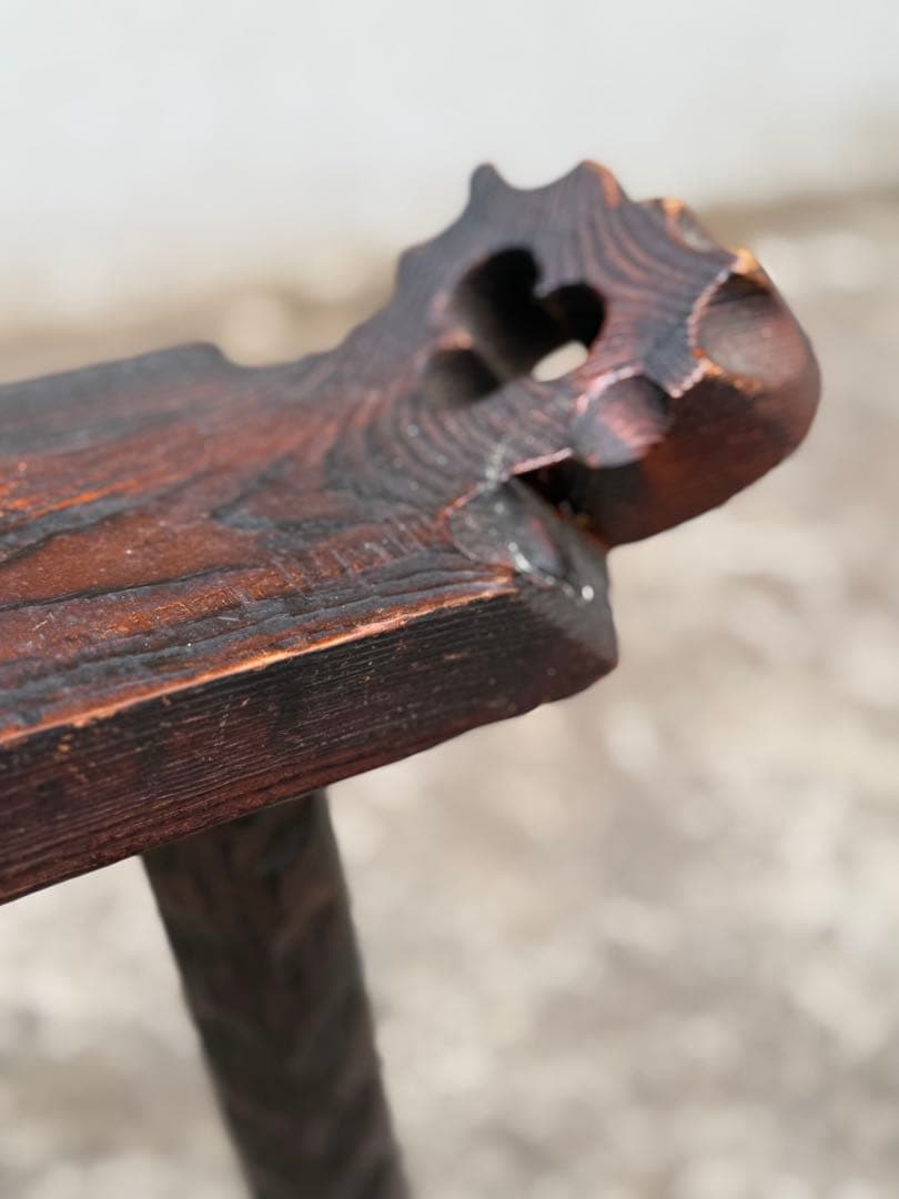 Spanish Brutalist Chair in Wood, 1960s