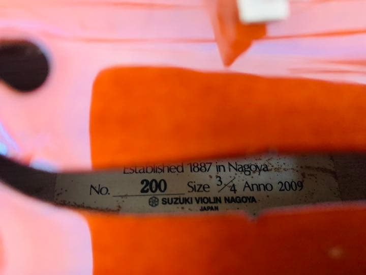 美品❗️スズキバイオリンNo.200 size3/4