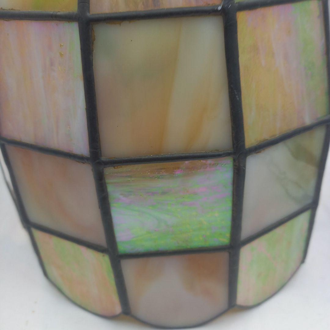 ヴィンテージ　ペンダントステンドガラスランプ