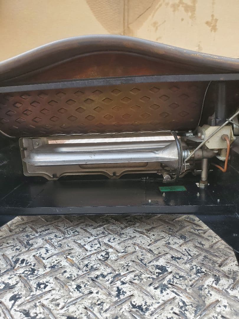 古い アイアン ガスストーブ 磯村産業 角型5号