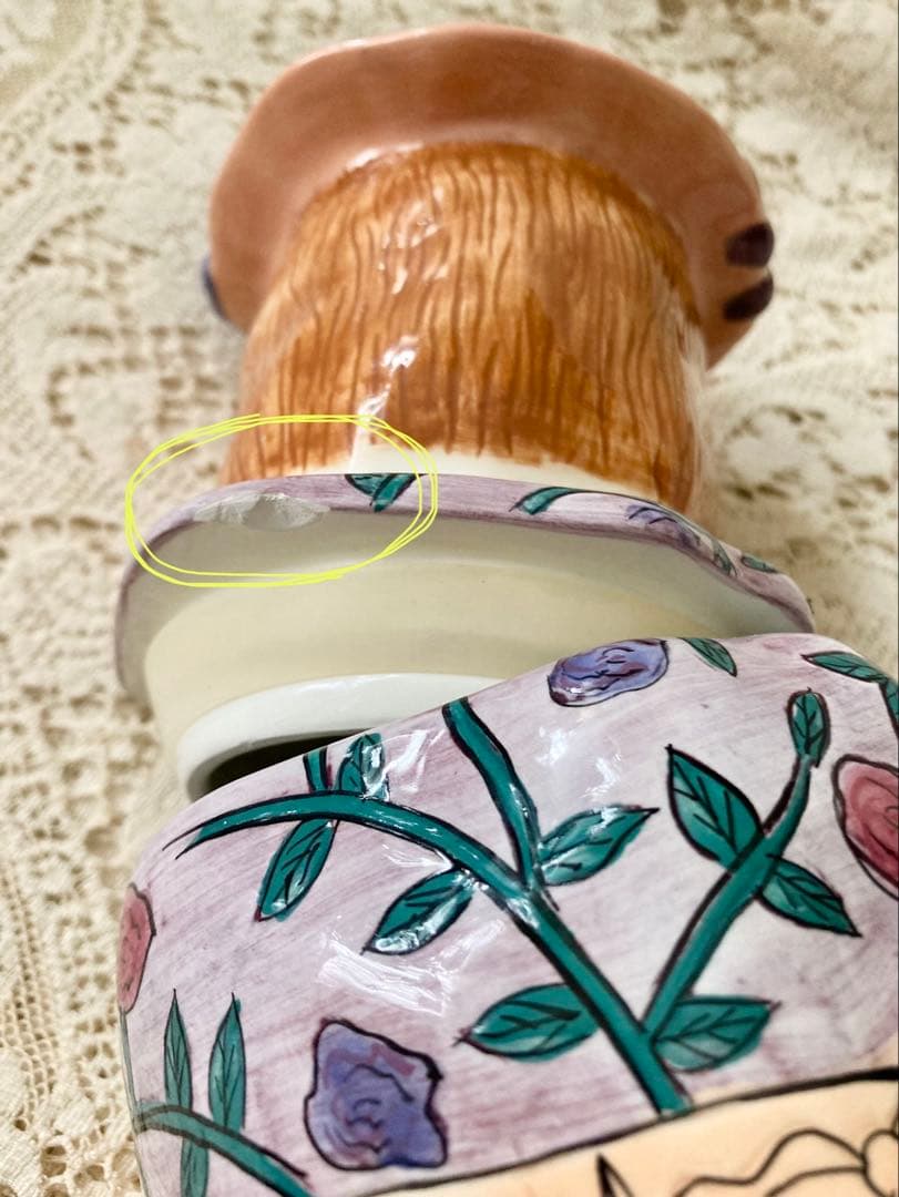 値下 貴重ヴィンテージ 米国 Susan paley 可愛い♪陶器クッキージャー