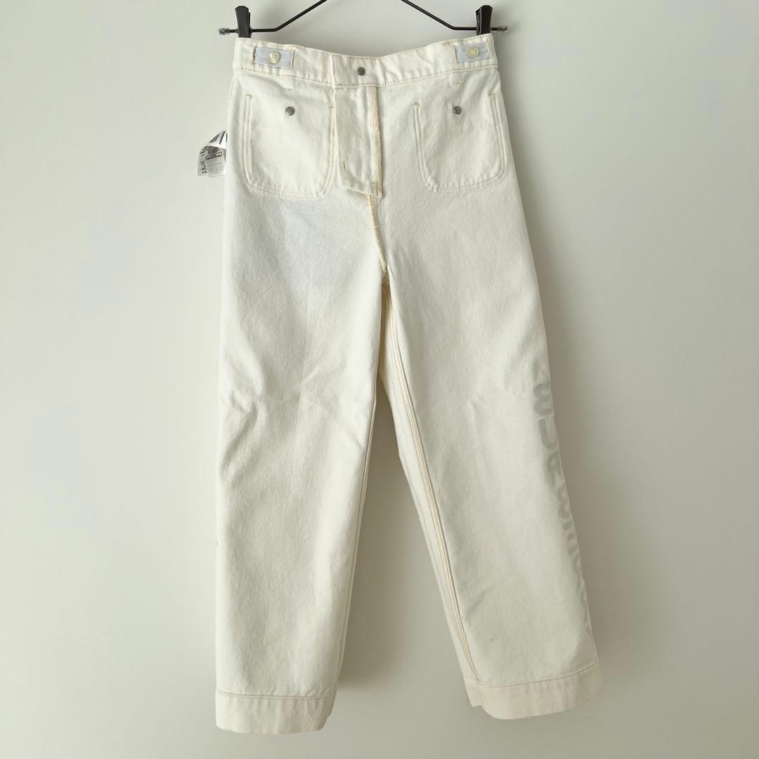 新品タグ付き】BURBERRY バーバリー 140cm ロゴ 白デニムパンツ