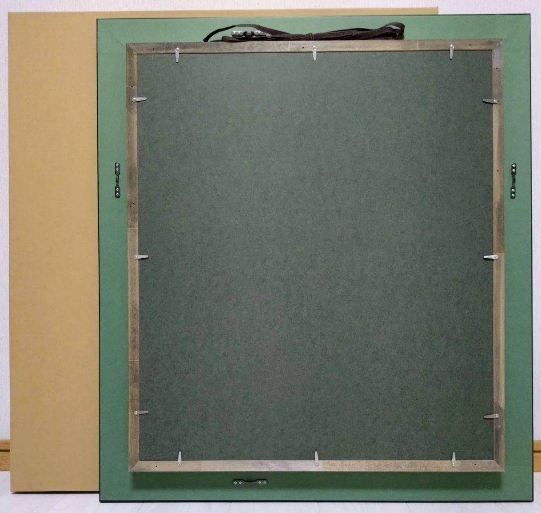 F10号】香月泰男【花】手描き作品/表裏サイン有/油彩/油絵/岩彩/額縁