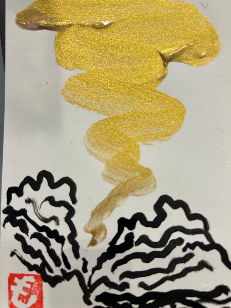 水墨画 金色の筆致 水墨画 金色の筆致 商品詳細│琳派墨絵保存倶楽部｜東京都の水墨画・