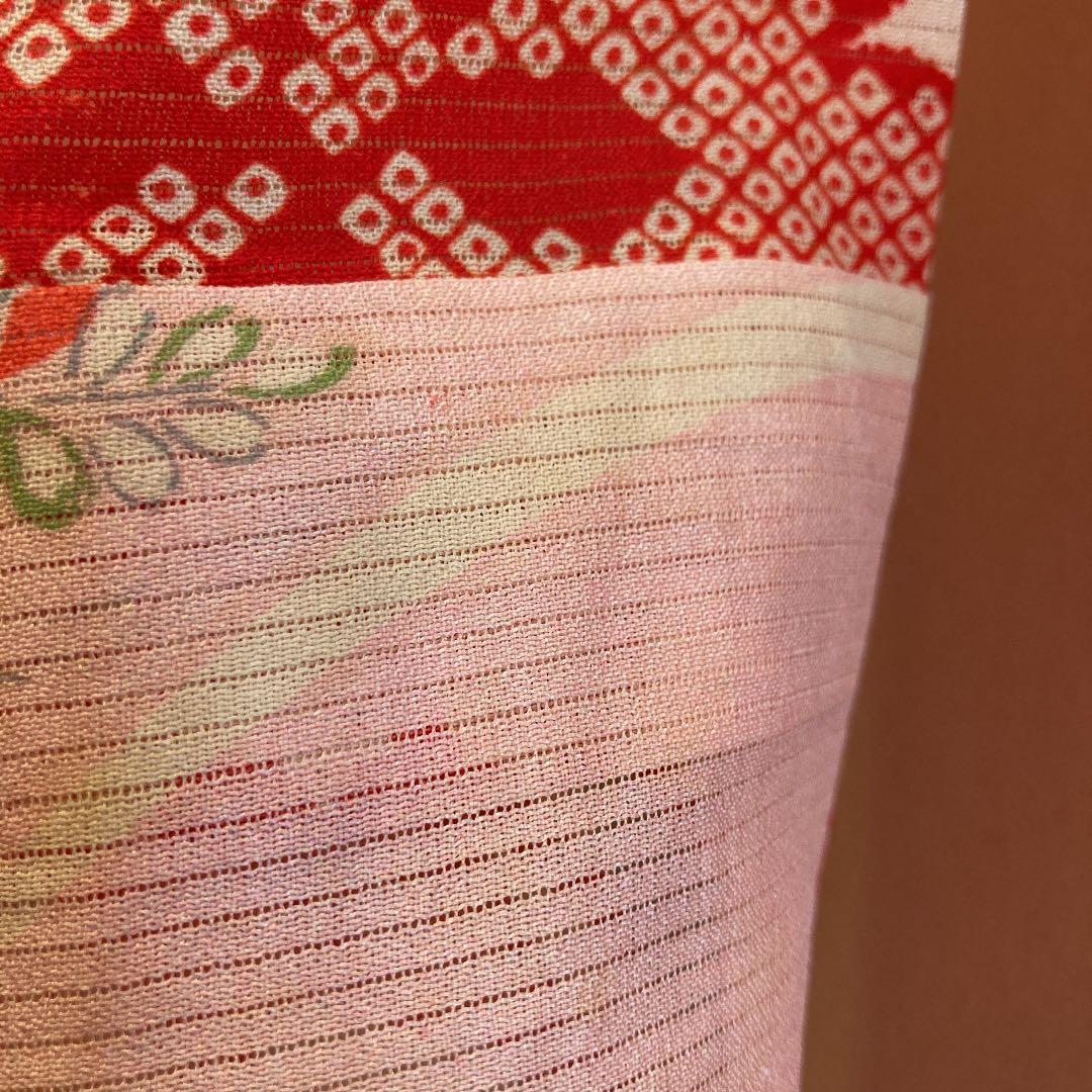 アンティーク 正絹 絽縮緬 襦袢 中振袖