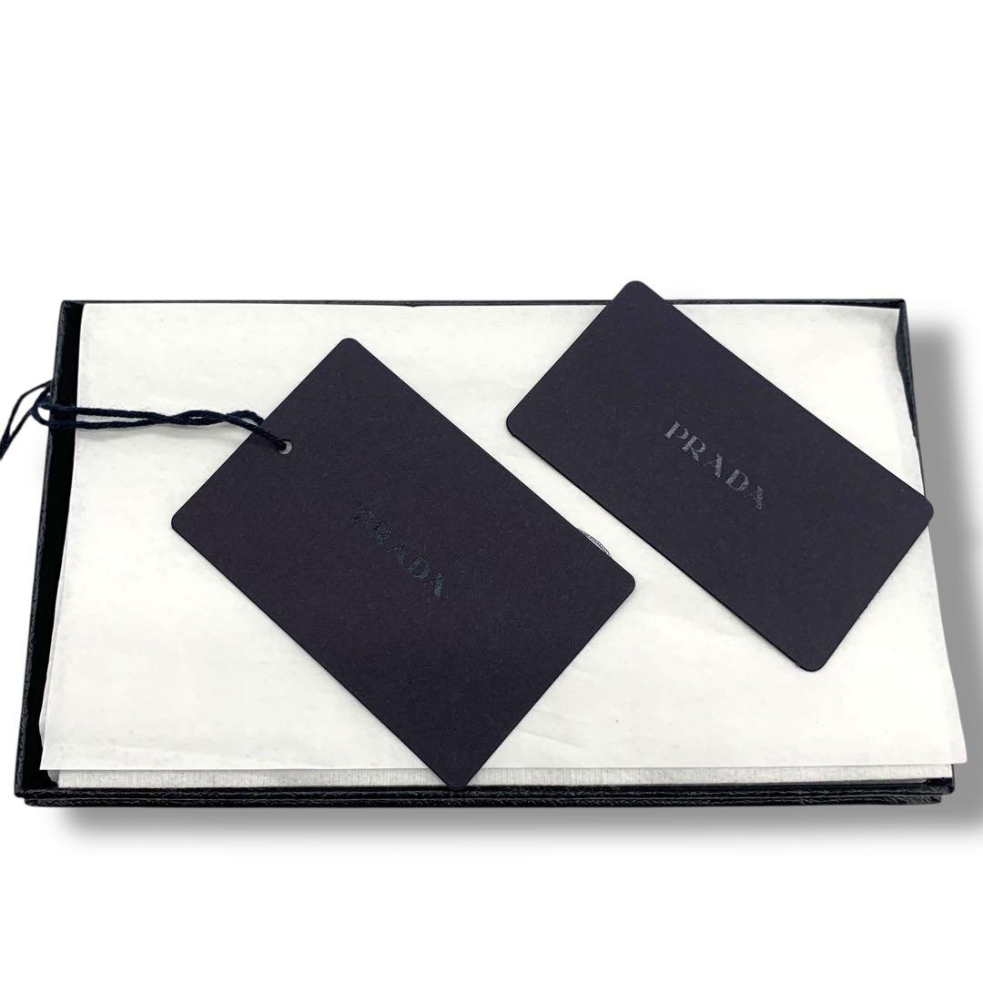 PRADA ブラック レザー iPhone用ケース 三角ロゴ