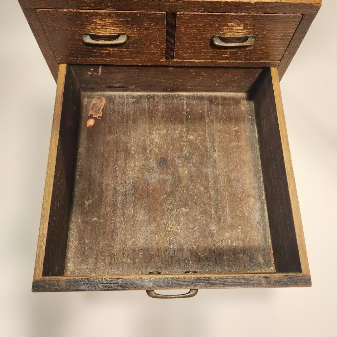 レトロ 鏡台 姿見 小引き出し古家具 時代家具 和モダン スタンドミラー