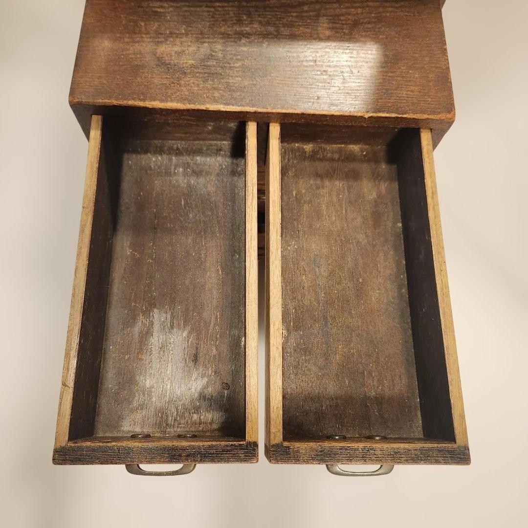 レトロ 鏡台 姿見 小引き出し古家具 時代家具 和モダン スタンドミラー