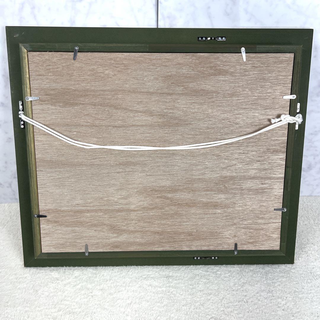 縁起物！ 赤富士 刺繍絵 額縁 F6サイズ ゴールド アンティー ク 送料