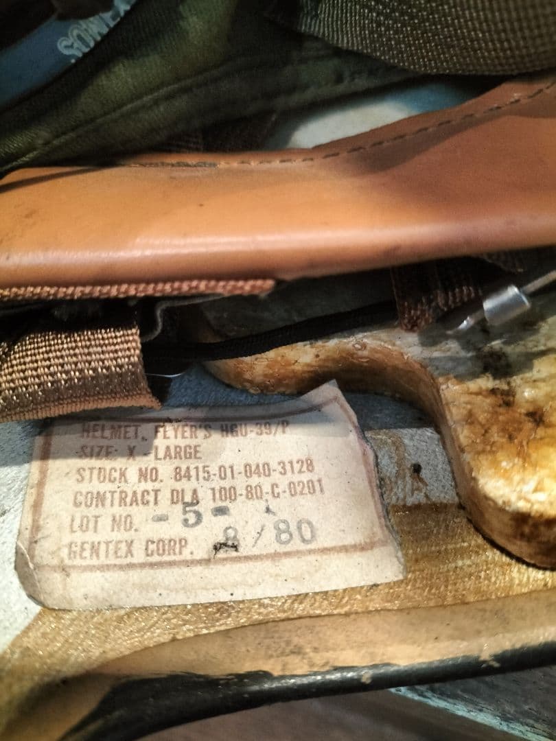 GENTEX ヘリコプターヘルメット 米軍払い下げ XL 80´s