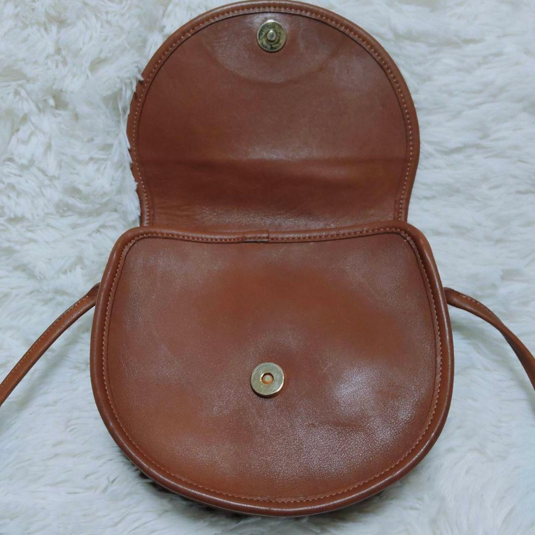 オールドコーチ 9923 ショルダーバッグ クラブタンレザー ブラウン 美品