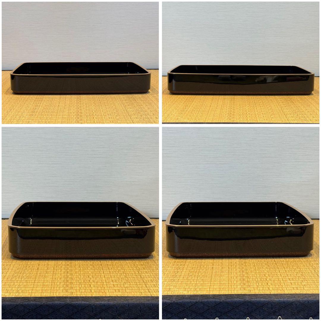 蒔絵師 西塚龍 作 輪島塗 家紋付 梨地 廣蓋 一組 共箱 美品 未使用 祝儀