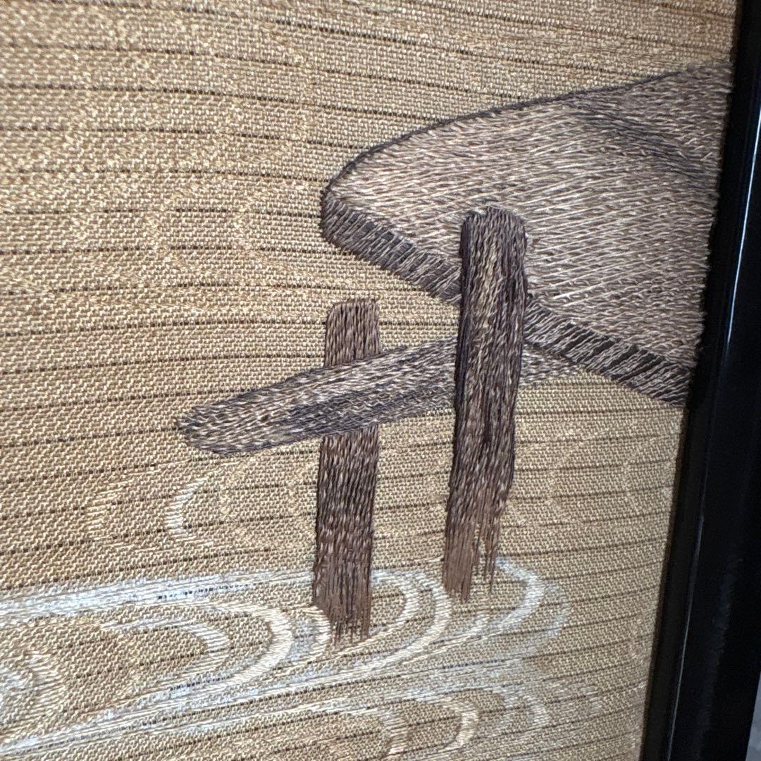 刺繍 屏風間仕切り パーテーション 菖蒲（あやめ）八つ橋（やつはし