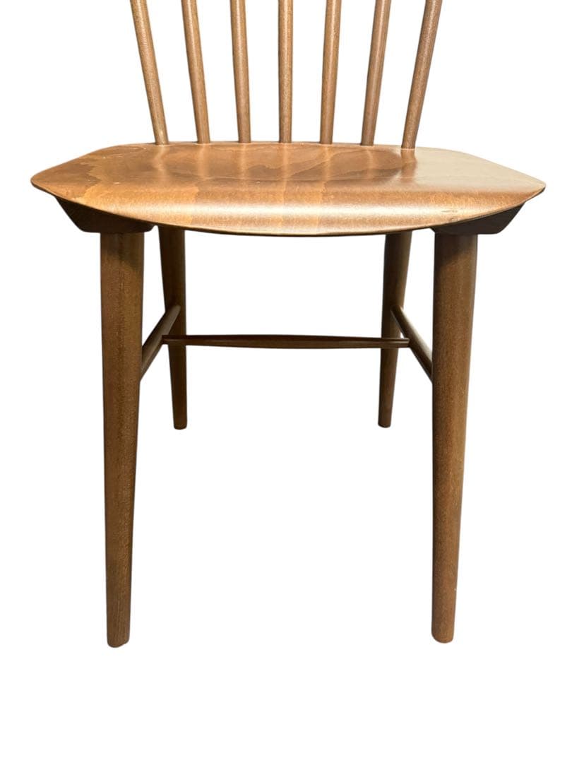 2脚SET】美品 TON トン ウィンザーチェア カウンターチェアブラウン