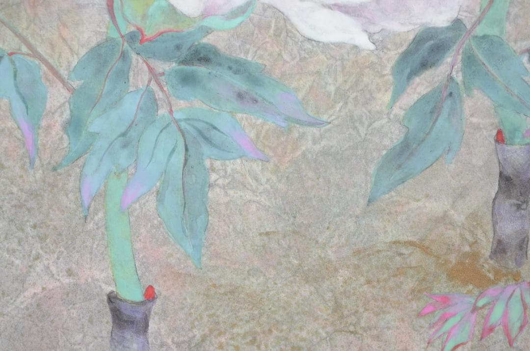 わらぼっち(冬牡丹)」 岩絵の具】東山魁夷の流派