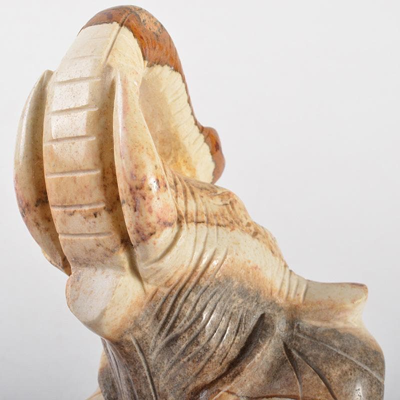 天然石 細密彫刻 象 置物 約411g 桐箱付 C R7273 - メルカリ