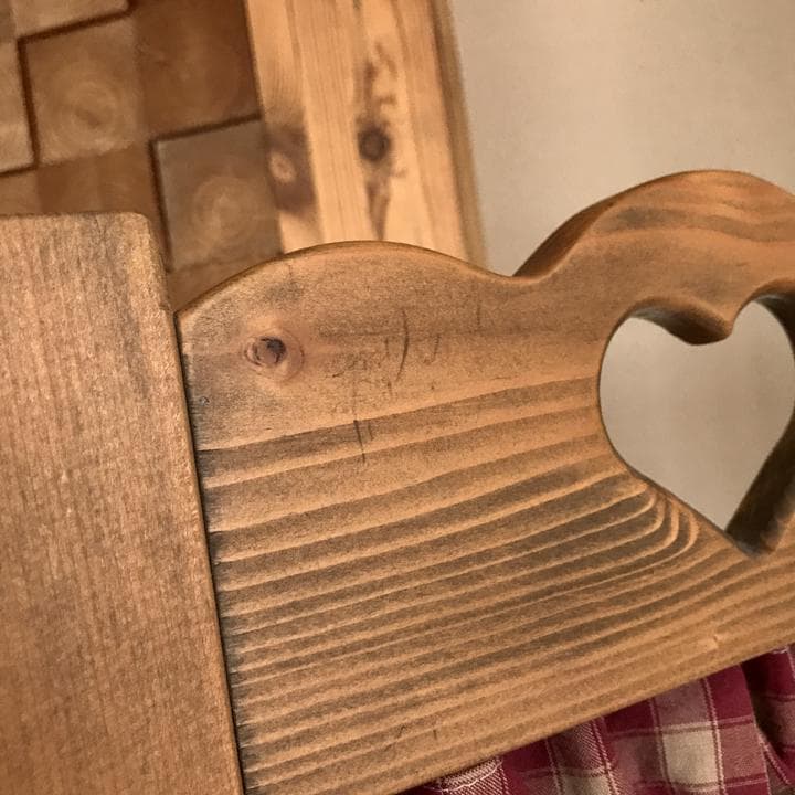 傷あり ウッド 木製 パーテーンション カントリー家具 ハート 仕切り