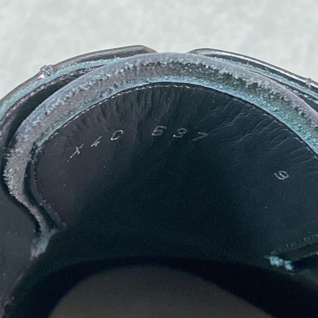 【新品】エンポリオアルマーニ レザー ビジネスシューズ 9 BK ウィングチップ