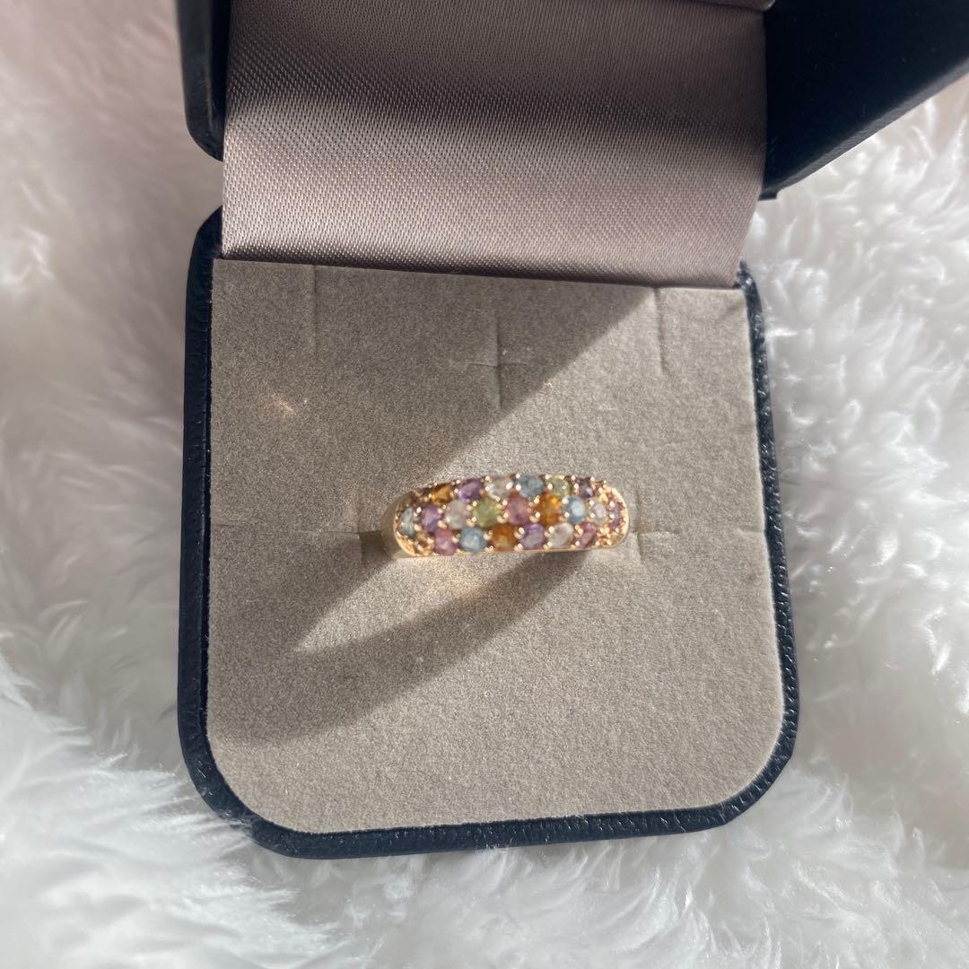 本日までラストタイムセール【美品】ツツミK10イエローゴールドパヴェリング