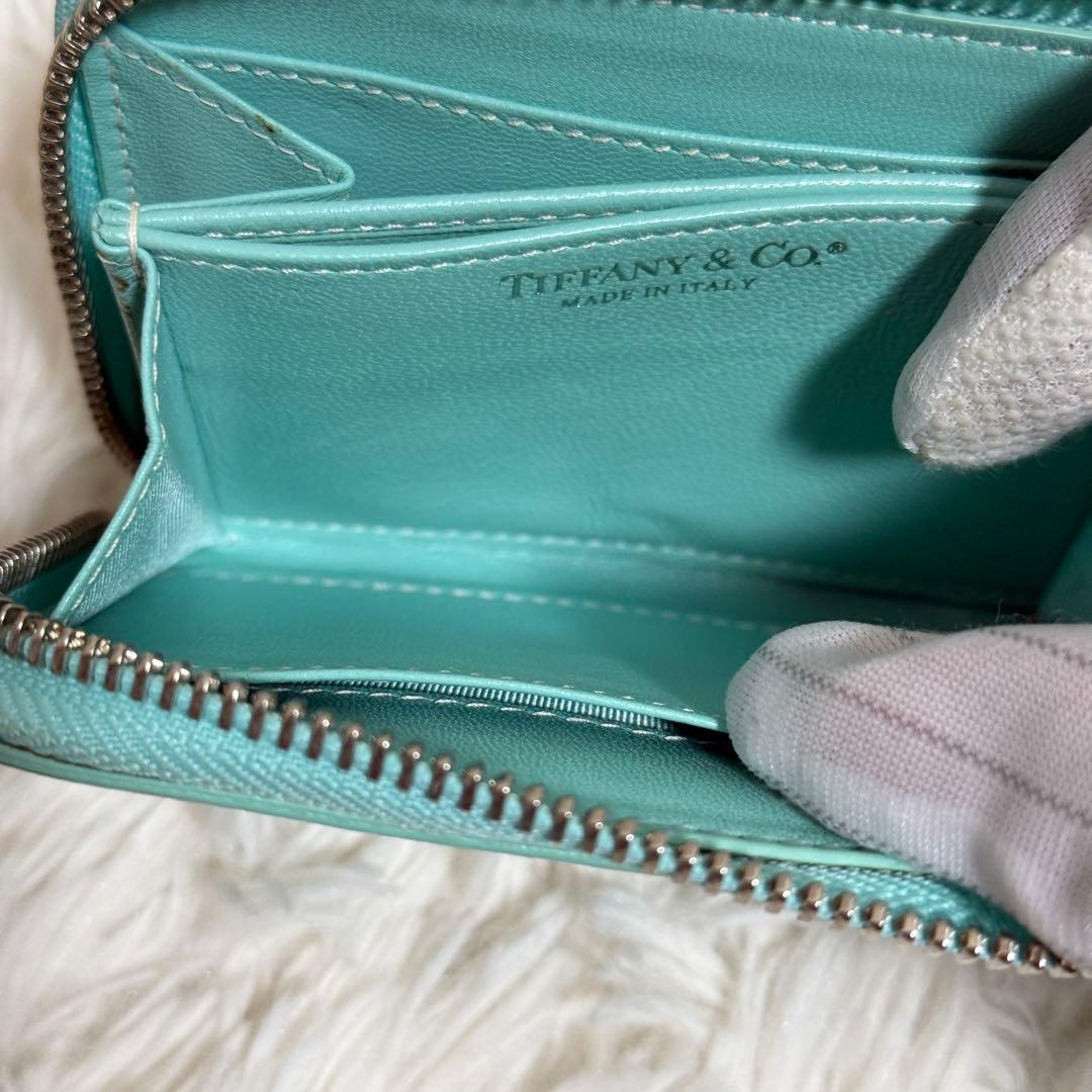 【訳あり美品】TIFFANY&CO　パース　ラウンドファスナー