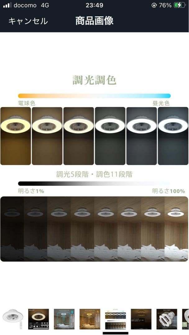 シーリングファンライト