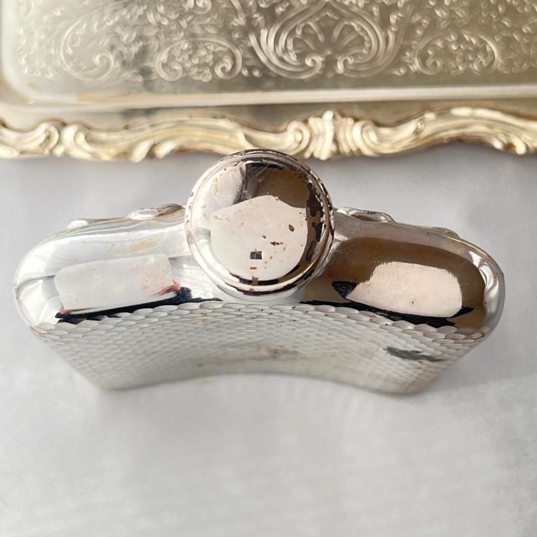 【Godinger】 バッカスのフラスク【シルバープレート】ウイスキーボトル