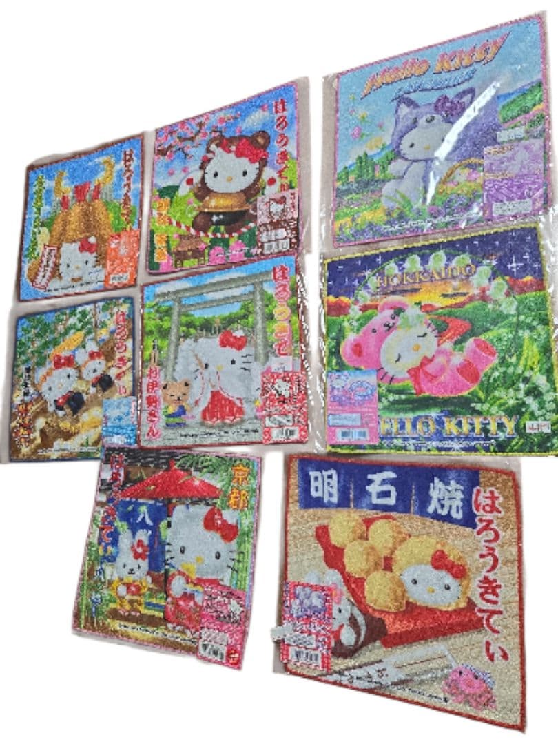 【昭和レトロ物】キティーご当地ハンカチオルゴール下敷き日よけシャーペンストラップ