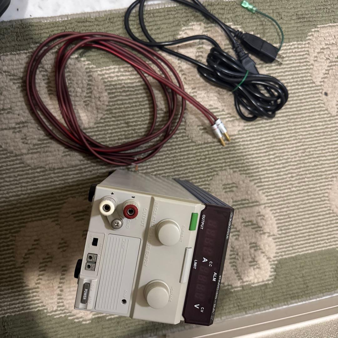 安定化電源【0〜350V, 0〜200mA】付属品追加 約3m2本線ケーブル