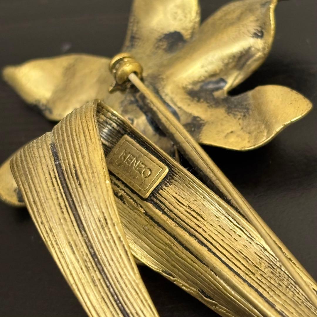 KENZO ケンゾー ブローチ アンティーク ヴィンテージ レトロ フラワー