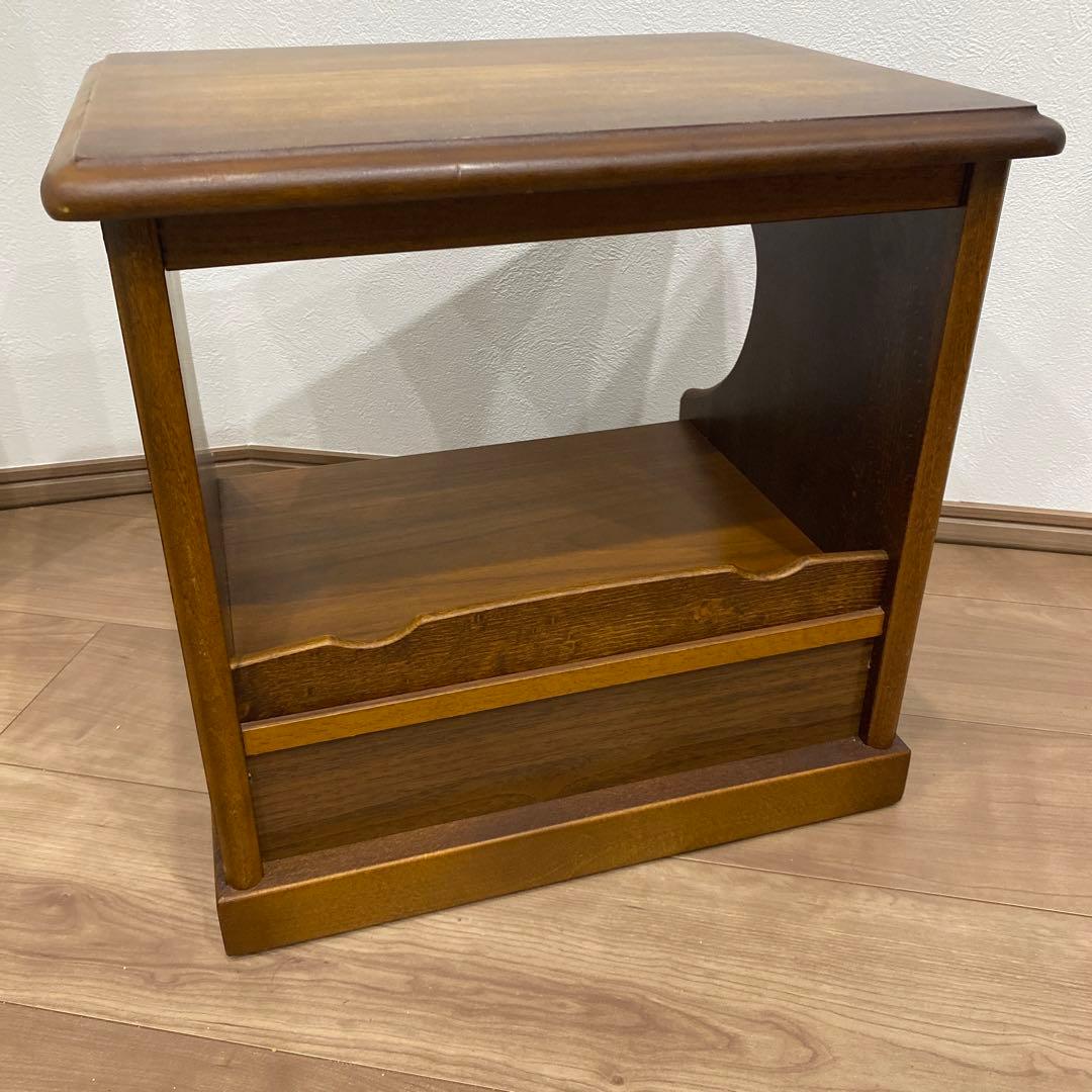 カリモク サイドテーブル ナイトテーブル 電話台 回転