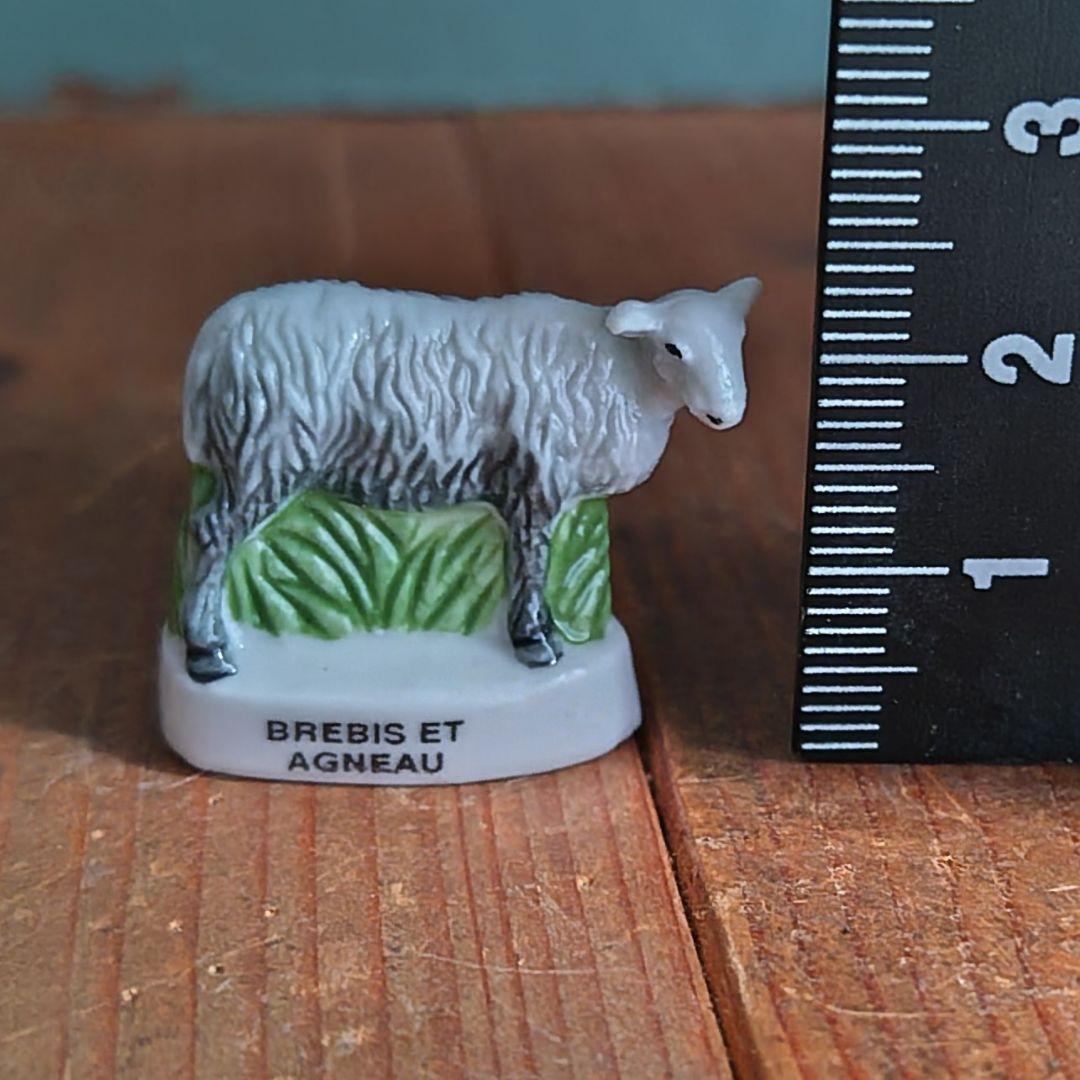 ビンテージフェーブ 農園 羊 フランス製ミニチュア雑貨ガレット陶器