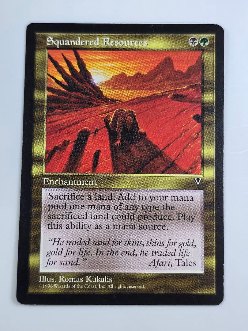 資源の浪費/Squandered Resources VIS　英語、１枚 資源の浪費 (Squandered Resources) · Visions (VIS) #137 · Scryfall