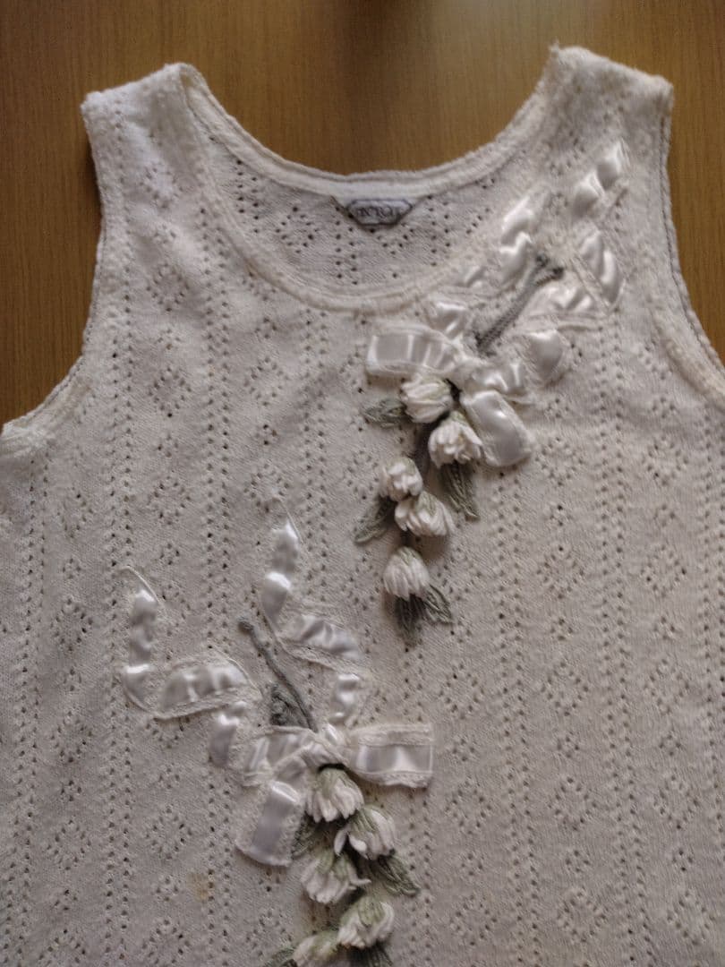 HISCHRONE レース編みタンクトップ ホワイト