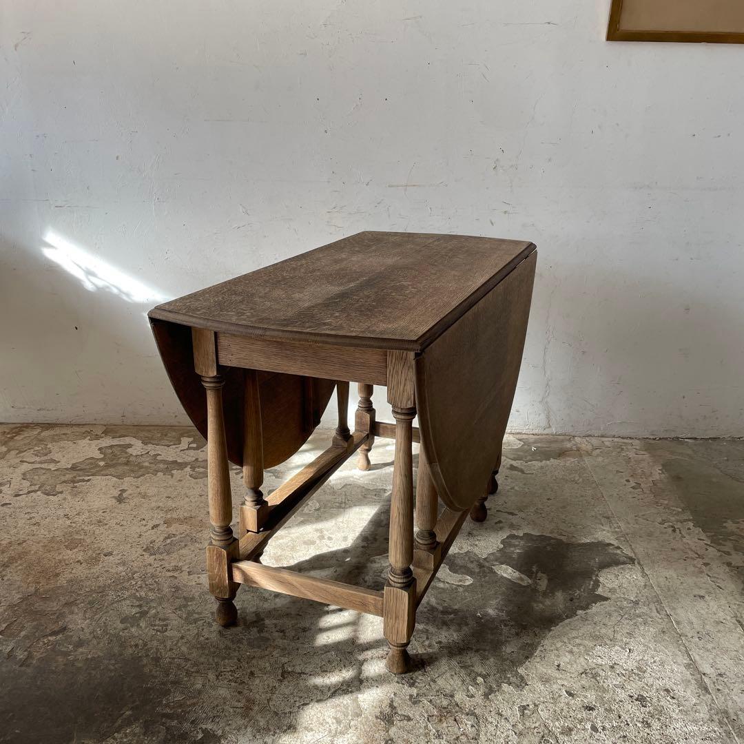 ビンテージ　ゲートレッグテーブル ドロップリーフテーブル 剥離