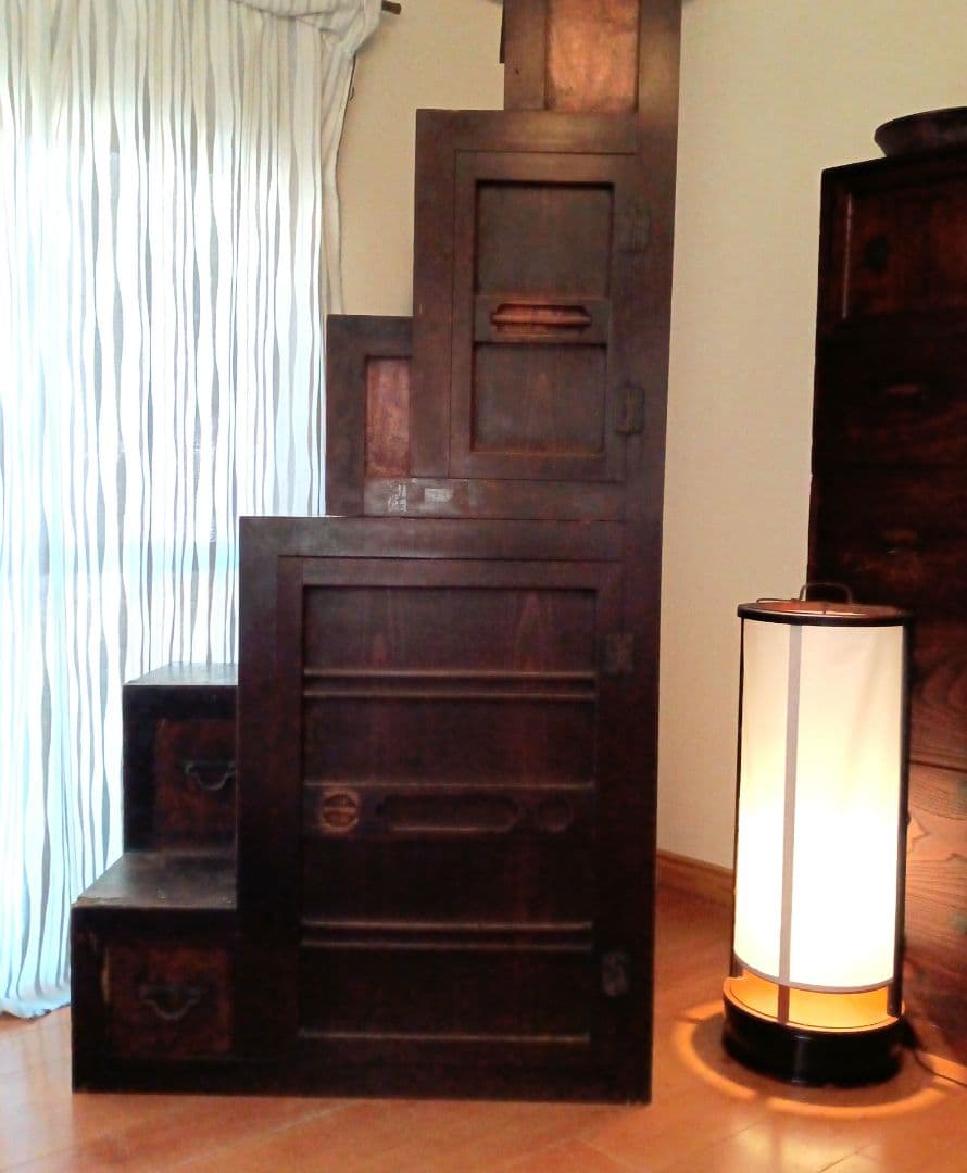 階段箪笥 和箪笥 キャビネット 水屋 船箪笥 アンティーク