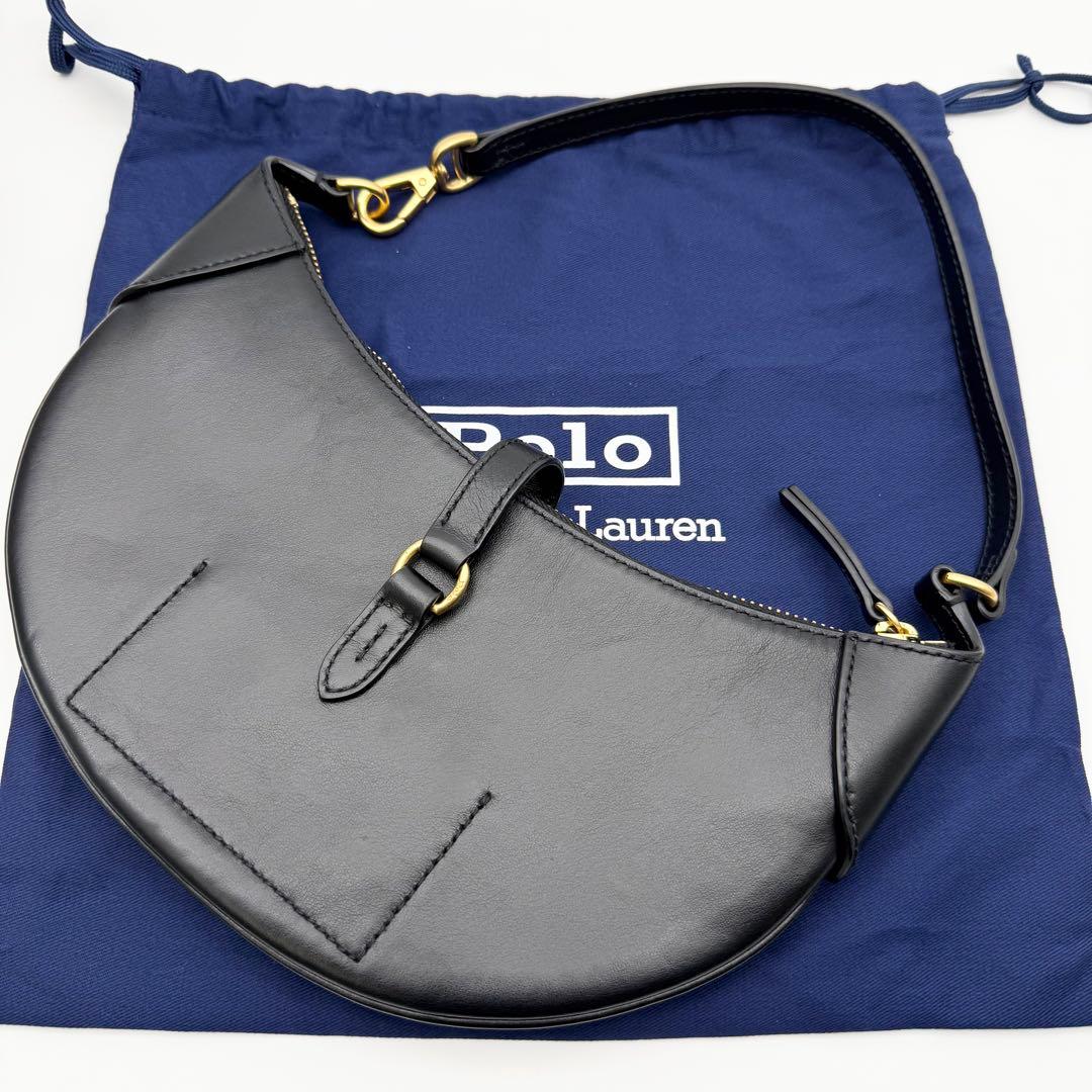【現行 極美品】Polo ID カーフスキン ミニ ショルダー バッグ ブラック