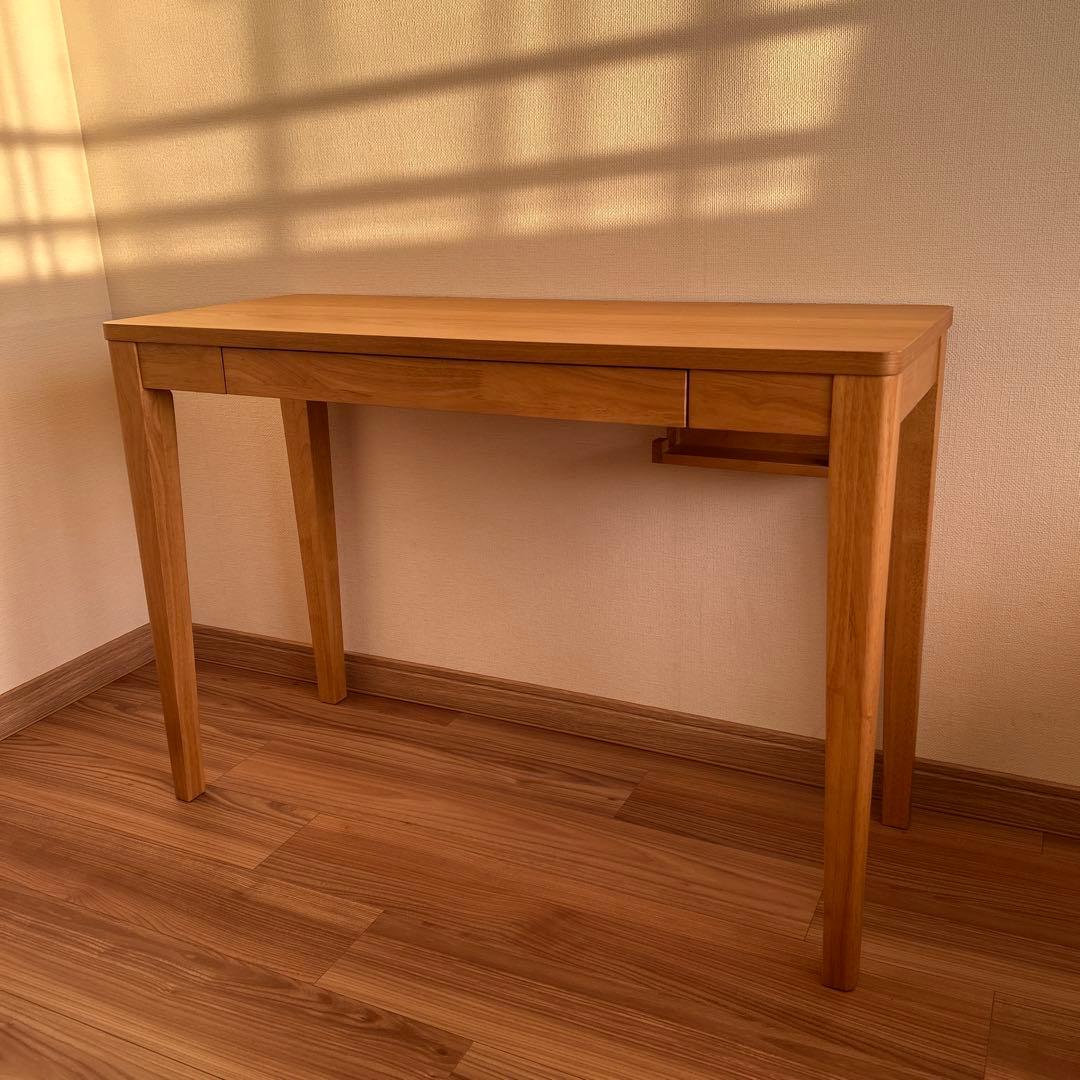【美品】ベルメゾン パソコンデスク 木製 ナチュラル 学習机 100×40 cm