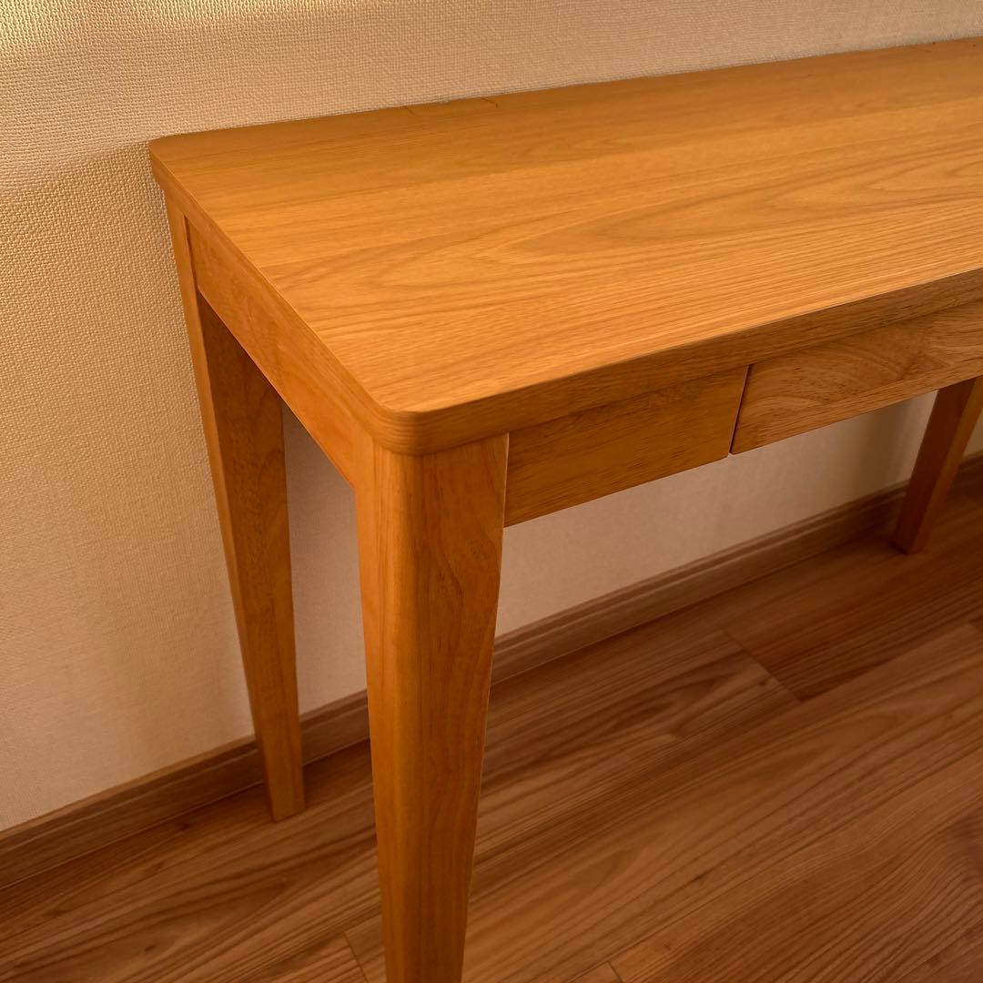 【美品】ベルメゾン パソコンデスク 木製 ナチュラル 学習机 100×40 cm