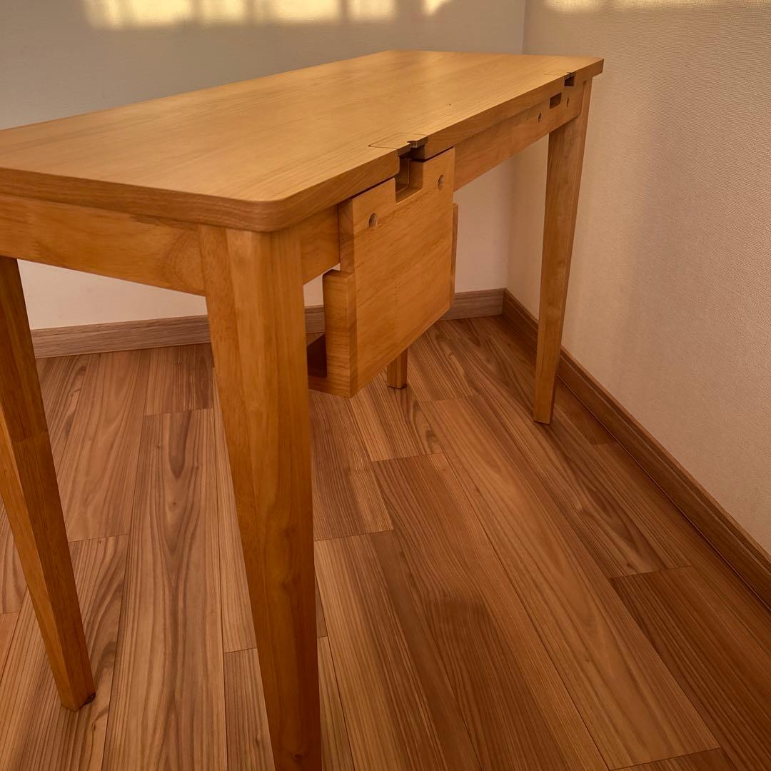 【美品】ベルメゾン パソコンデスク 木製 ナチュラル 学習机 100×40 cm