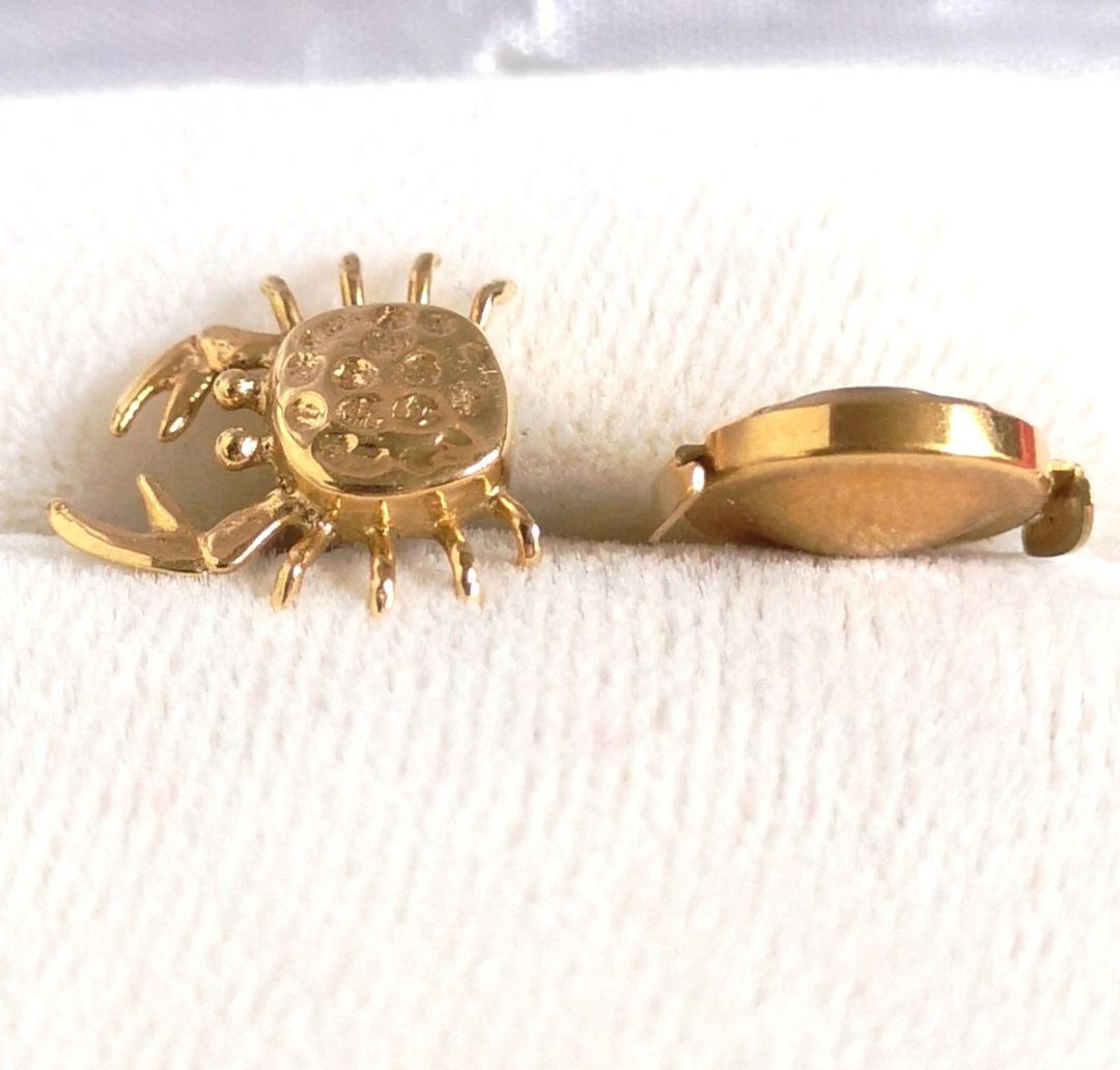 ヴィンテージ ピンバッジ 18金 カニ 金細工 K18 刻印 962 - メルカリ