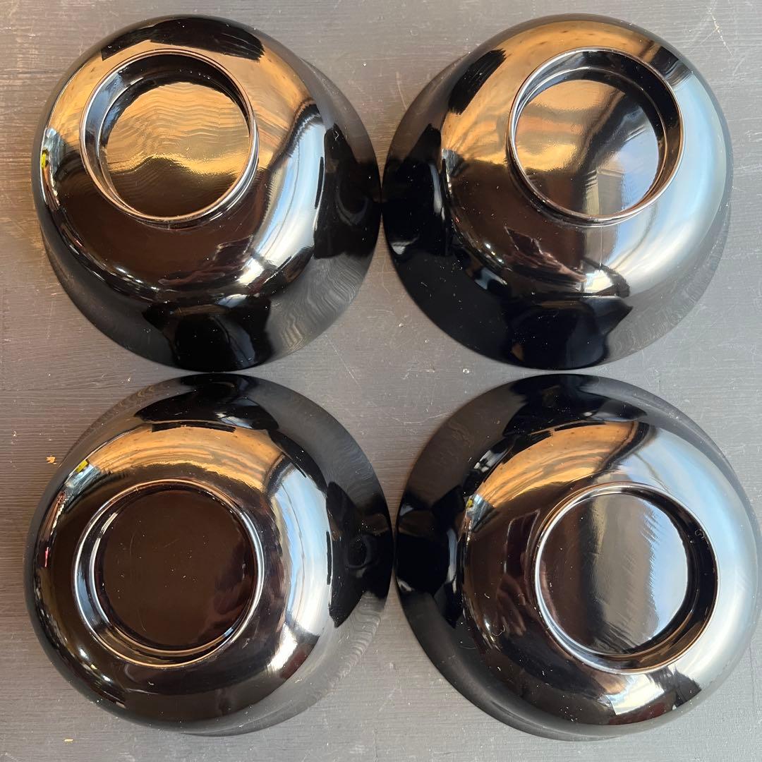 木製漆器 千鳥 金蒔絵 盛金 吸物椀 八客 黒塗 椿 時代