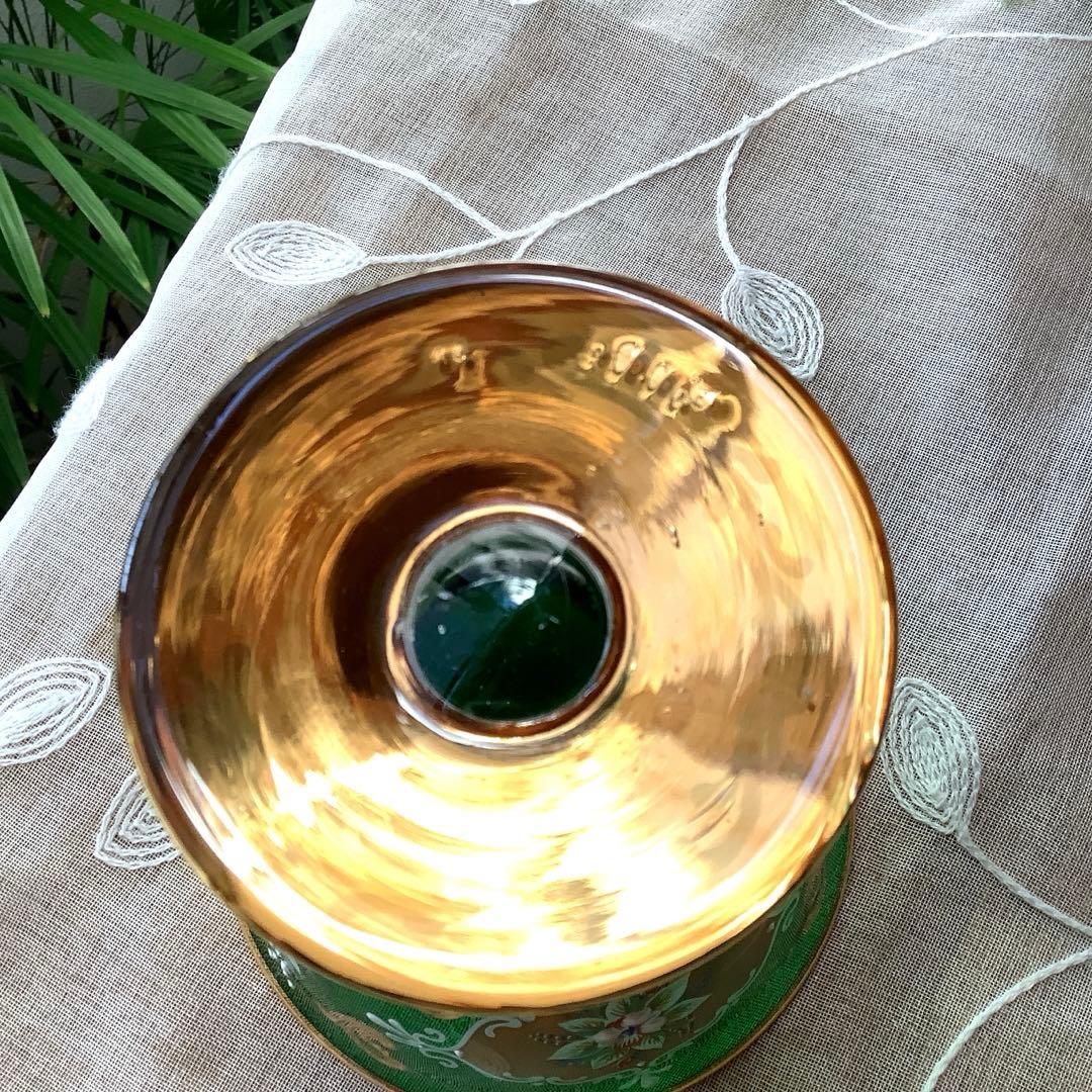 ベネチアングラス エナメル彩 コンポート