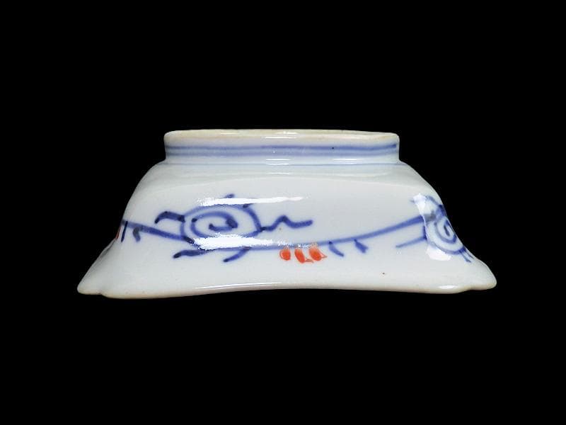 古伊万里 色絵 青海波にお福さんの図 角皿 2客 C084AS-DAa - メルカリ