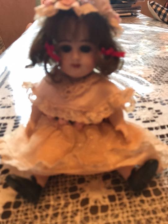 ハンドメイド ビスクドール➀ ドールスタンド付き